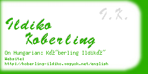 ildiko koberling business card